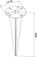 Load image into Gallery viewer, Ground Spike for Garden Light with Cable Guide Ground Nail for Path Light Bollard Lights Base Light Garden Socket Outdoor Socket