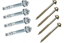 Load image into Gallery viewer, Heavy Duty Bolt down POST BASE FOOT SUPPORT FENCE 50 60 70 80 90 100 120 mm