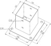 Heavy Duty Bolt down POST BASE FOOT SUPPORT FENCE 50 60 70 80 90 100 120 mm