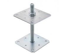 Load image into Gallery viewer, Heavy Duty Adjustable Bolt Down Post Support 80mm 110mm M24 250mm