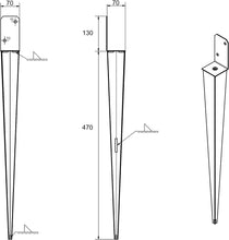 Load image into Gallery viewer, Garden Climbing Frame, Swing set Gazebo Fence Ground Anchor kit UNIVERSAL 70x600mm