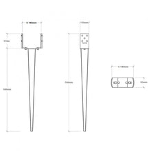 Load image into Gallery viewer, Garden Gazebo Fence Post Ground SPIKE Anchor ADJUSTABLE ROUND 80-140mm 700mm long