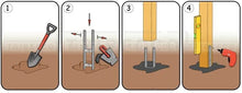 Load image into Gallery viewer, H-Post Support,Heavy duty hot-dip galvanised Post Fence Foot ADJUSTABLE 100-180mm