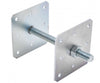 Heavy Duty Adjustable Bolt Down Post Support 80mm 110mm M24 250mm