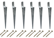 Load image into Gallery viewer, Garden Climbing Frame, Swing set Gazebo Fence Ground Anchor kit UNIVERSAL 70x700mm