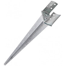 Load image into Gallery viewer, Garden Gazebo Fence Post Ground SPIKE Anchor ADJUSTABLE ROUND 80-140mm 700mm long