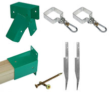 Load image into Gallery viewer, SET SQUARE SWING CORNER METAL BRACKET 100deg WOODEN FRAME PLAYHOUSE