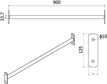 Load image into Gallery viewer, PULL UP GYMNASTICS Powder Coated Metal Monkey Bars Ladder Rungs  600mm 900 mm 1250 mm