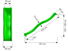 Load image into Gallery viewer, 8ft HDPE garden plastic slide for kids with water hose connection for 1.2m platform height