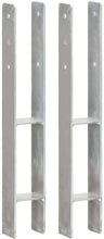 Load image into Gallery viewer, H-Post Support,Heavy duty hot-dip galvanised Post Fence Foot 71mm 91mm 101mm 121mm