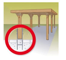 Load image into Gallery viewer, H-Post Support,Heavy duty hot-dip galvanised Post Fence Foot 71mm 91mm 101mm 121mm