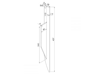 Garden Climbing Frame, Swing set Ground Anchor kit 437mm for ROUND Post