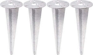 4 x Ground Spike for Garden Light with Cable Guide Ground Nail for Path Light Bollard Lights Base Light Garden Socket Outdoor Socket