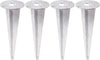 4 x Ground Spike for Garden Light with Cable Guide Ground Nail for Path Light Bollard Lights Base Light Garden Socket Outdoor Socket