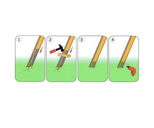 Garden Climbing Frame, Swing set Ground Anchor kit 437mm for ROUND Post