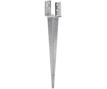 Load image into Gallery viewer, Garden Gazebo Fence Post Ground SPIKE Anchor ADJUSTABLE ROUND 80-140mm 700mm long
