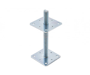 Heavy Duty Adjustable Bolt Down Post Support 80mm 110mm M24 250mm
