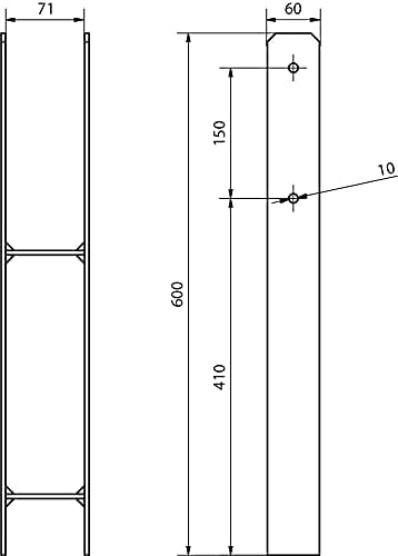 H-Post Support,Heavy duty hot-dip galvanised Post Fence Foot 71mm 91mm 101mm 121mm