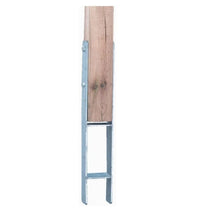 Load image into Gallery viewer, H-Post Support,Heavy duty hot-dip galvanised Post Fence Foot 71mm 91mm 101mm 121mm
