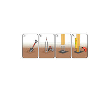 Load image into Gallery viewer, H-Post Support,Heavy duty hot-dip galvanised Post Fence Foot 71mm 91mm 101mm 121mm
