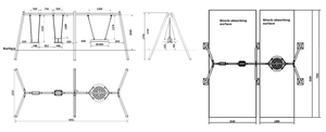 Commercial Triple Swing Set